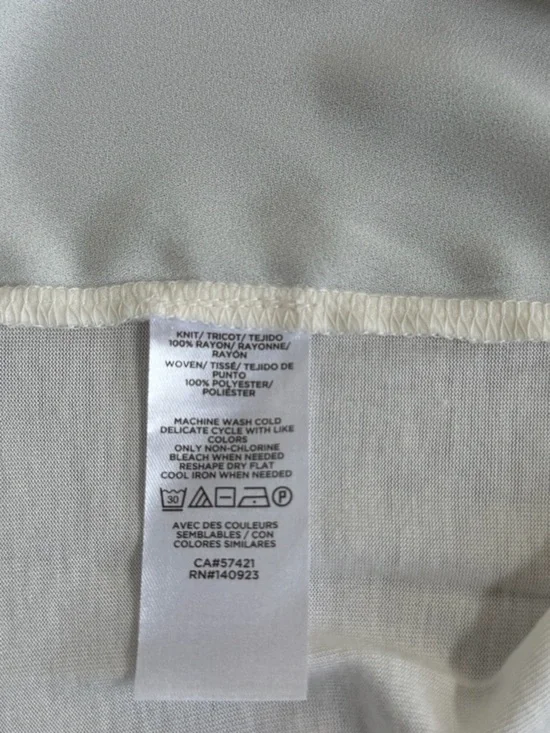 LOFT Ivory Ruffle Neck Shell - Picture 7 of 7